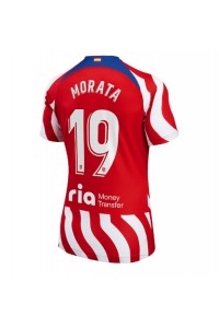 Fotbalové Dres Atletico Madrid Alvaro Morata #19 Dámské Domácí Oblečení 2022-23 Krátký Rukáv